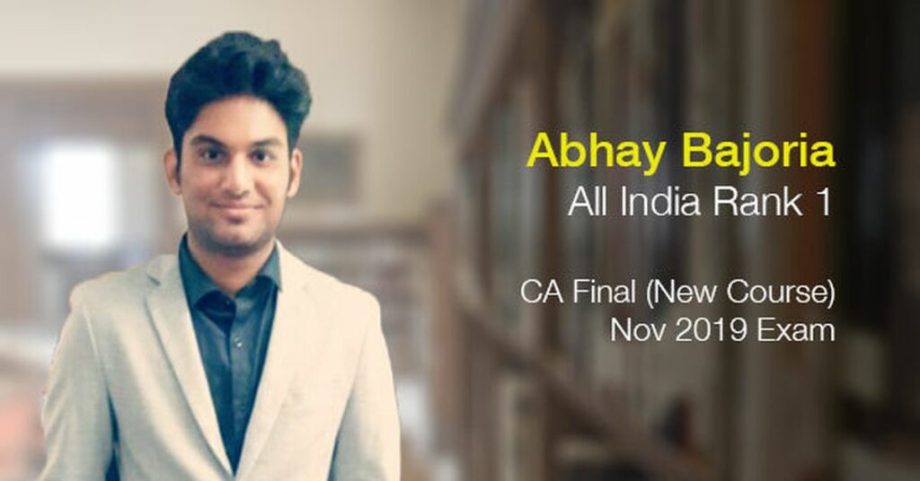 A CA AIR Abhay Bajoria student standing