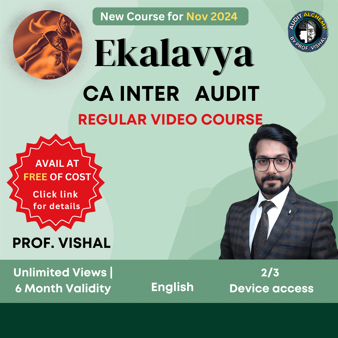 CA Inter Audit regular course For may 2024