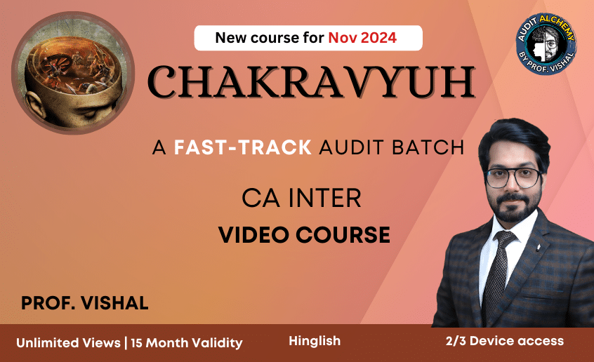 CA Inter Audit Fast track Chakravyuh course-Hinglish Nov 2024