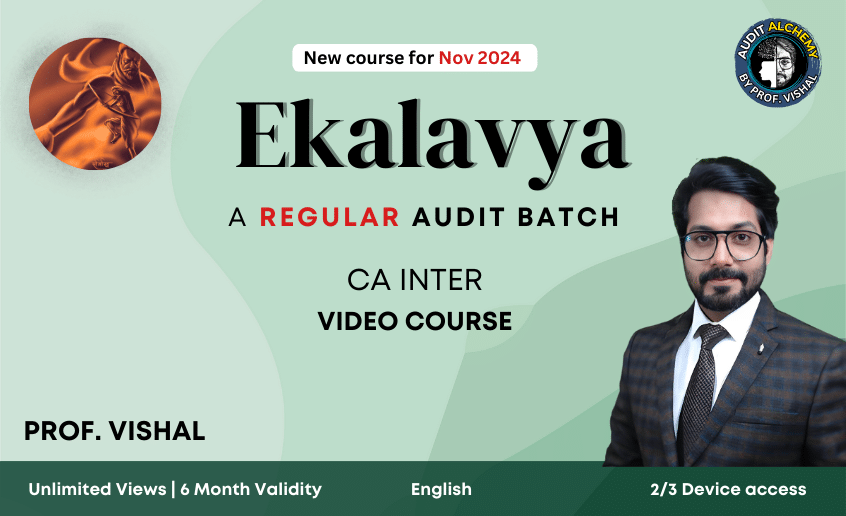 CA Inter Audit Regular Ekalavya course-English Nov 2024