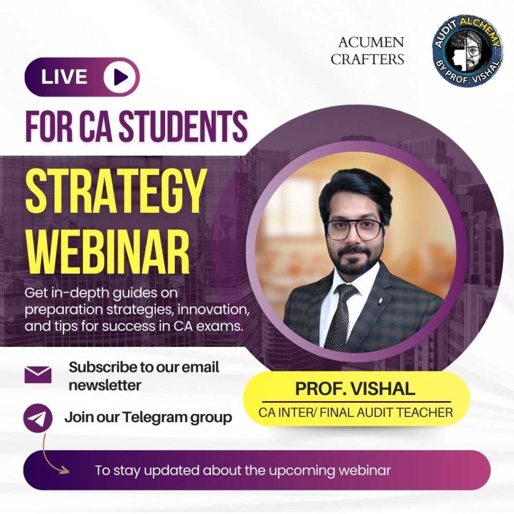 ca audit strategy webinar for ca students